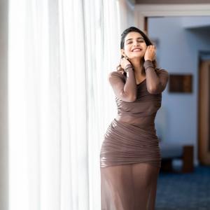 Actress Ananya Nagalla in Stylish Brown Dress: Graceful and Confident Look