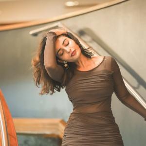 Actress Ananya Nagalla in Stylish Brown Dress: Graceful and Confident Look