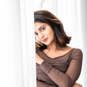 Actress Ananya Nagalla in Stylish Brown Dress: Graceful and Confident Look