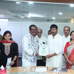 Chiranjeevi Attends Ram Charan Birthday Celebrations at Blood Bank - Event Stills