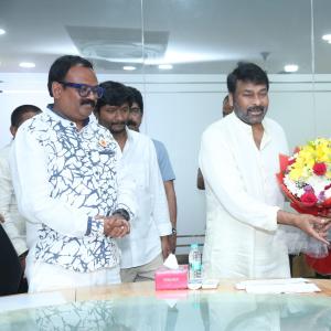 Chiranjeevi Attends Ram Charan Birthday Celebrations at Blood Bank - Event Stills