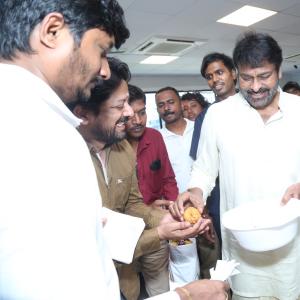 Chiranjeevi Attends Ram Charan Birthday Celebrations at Blood Bank - Event Stills
