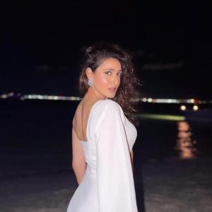 Bollywood Beauty Pragya Jaiswal Rocks a Glamorous White Ensemble