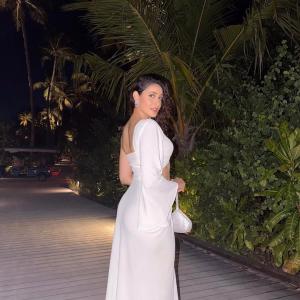 Bollywood Beauty Pragya Jaiswal Rocks a Glamorous White Ensemble