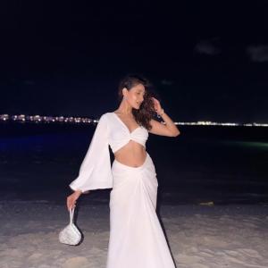 Bollywood Beauty Pragya Jaiswal Rocks a Glamorous White Ensemble