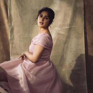 Actress Samyukta Menon in Elegant Pink Gown