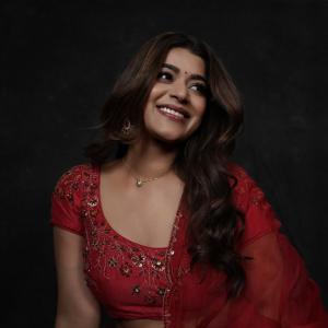 Actress Yamini Bhaskar's Stunning Look in Red Lehenga Choli