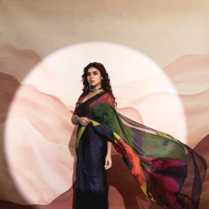 Dushara Vijayan Stuns In Elegant Saree With Flowing Multicolor Pallu