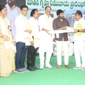 Chiranjeevi at Chitrapuri Colony MIG Houses Opening