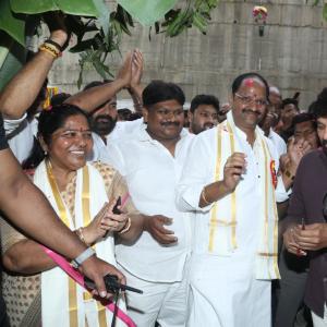 Chiranjeevi at Chitrapuri Colony MIG Houses Opening