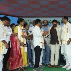 Chiranjeevi at Chitrapuri Colony MIG Houses Opening