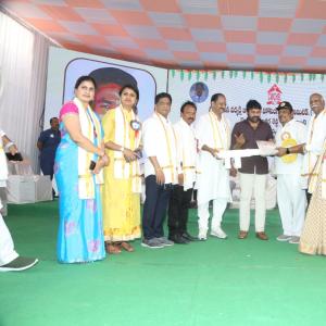Chiranjeevi at Chitrapuri Colony MIG Houses Opening
