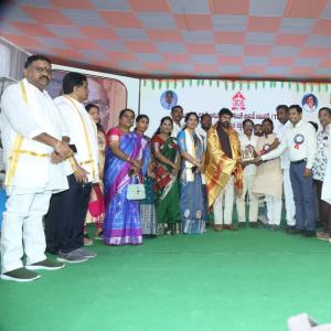 Chiranjeevi at Chitrapuri Colony MIG Houses Opening