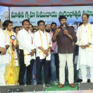 Chiranjeevi at Chitrapuri Colony MIG Houses Opening