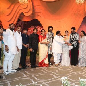 Bellamkonda Sai Sreenivas and Kavya Reddy Grand Wedding Reception in Hyderabad