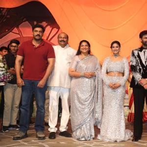 Bellamkonda Sai Sreenivas and Kavya Reddy Grand Wedding Reception in Hyderabad