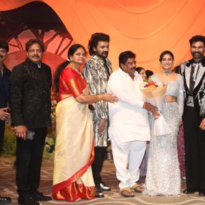 Bellamkonda Sai Sreenivas and Kavya Reddy Grand Wedding Reception in Hyderabad