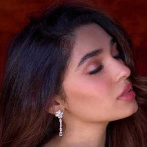 Kriti Shetty Stuns in Glamorous Silver Lehenga Look
