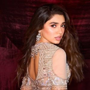 Kriti Shetty Stuns in Glamorous Silver Lehenga Look