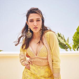 Neha Shetty Yellow Ethnic Fusion Outfit Look 2026