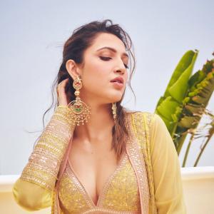 Neha Shetty Yellow Ethnic Fusion Outfit Look 2026