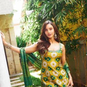 Actress Tripti Dimri Shines in Floral Ethnic Look