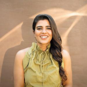 Aishwarya Rajesh in Olive Halter Top and Black Pant