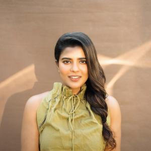 Aishwarya Rajesh in Olive Halter Top and Black Pant