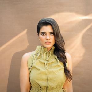 Aishwarya Rajesh in Olive Halter Top and Black Pant