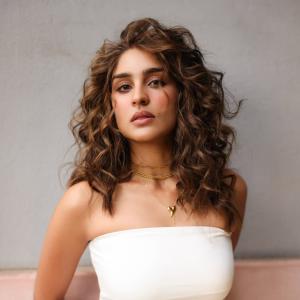Actress Yukti Thareja Casual Photoshoot in Light-Colored Outfit