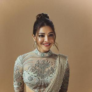 Kajal Aggarwal Stuns in Embellished Traditional Indian Saree