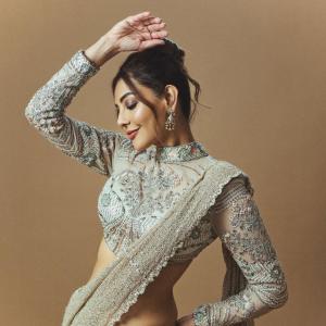 Kajal Aggarwal Stuns in Embellished Traditional Indian Saree