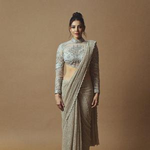 Kajal Aggarwal Stuns in Embellished Traditional Indian Saree