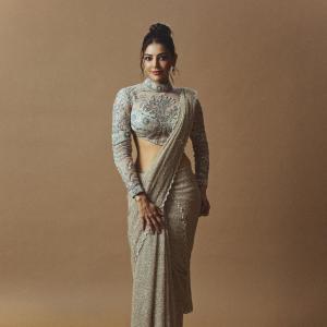 Kajal Aggarwal Stuns in Embellished Traditional Indian Saree