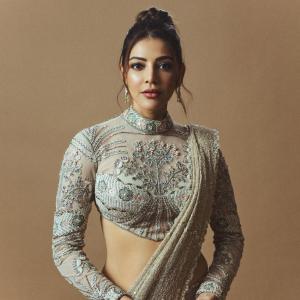 Kajal Aggarwal Stuns in Embellished Traditional Indian Saree
