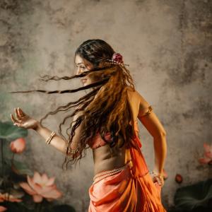 Payal Rajput stuns in orange saree with floral ceremonial look