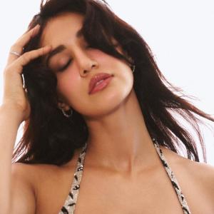 Disha Patani stylish halter neck fashion photoshoot look
