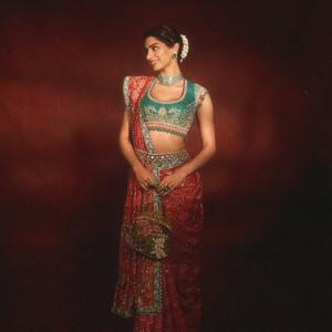 Khushi Kapoor elegant ethnic fashion editorial portrait
