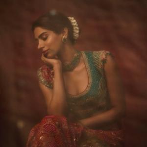 Khushi Kapoor elegant ethnic fashion editorial portrait