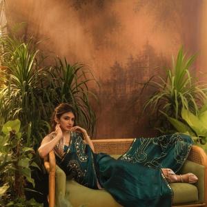 Actress Sreeleela Stunning Emerald Green Fashion Shoot Goes Viral