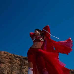 Nora Fatehi Rocks a Sporty Red Football-Inspired Look