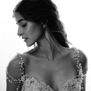 Ananya Panday Shines in an Ivory Embellished Lehenga