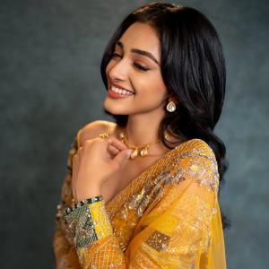 Actress Preity Mukundan Shines in a Mustard Yellow Ensemble