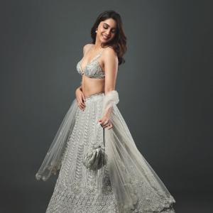 Sharwari Shines in a Stunning Silver Embellished Lehenga