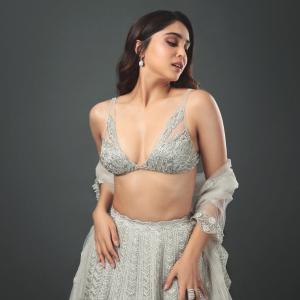 Sharwari Shines in a Stunning Silver Embellished Lehenga