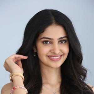 Actress Manasa Varanasi Shines in a Blue and White Printed Dress