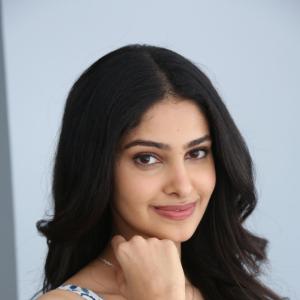 Actress Manasa Varanasi Shines in a Blue and White Printed Dress