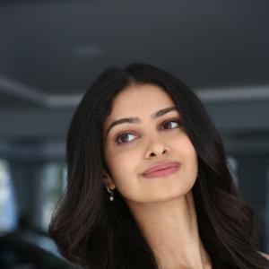 Actress Manasa Varanasi Shines in a Blue and White Printed Dress