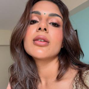 Samyukta Menon Stuns in Red and Gold Silk Saree