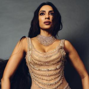 Actress Sobhita Dhulipala Stuns in Regal Gold Embellished Look